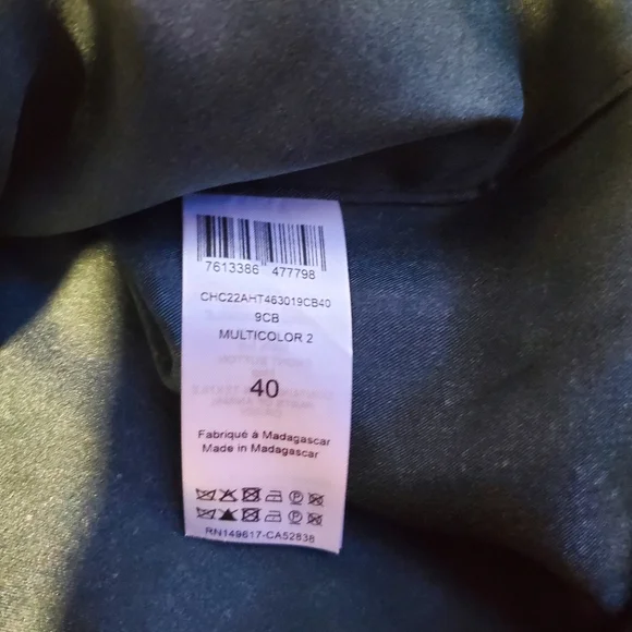 NWT $1950 Chloe Geode Print Twill Patterned Classic Silk Button Blouse Sz 40 (8) - Picture 10 of 16